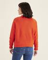 Back view of model wearing Red Clay Crewneck Sweatshirt, Classic Fit.