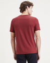 Back view of model wearing Red Clay Script Graphic Tee, Slim Fit.