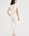 Back view of model wearing Rose Quartz Weekend Chinos, Slim Fit: Premium Edition.
