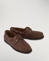 Front view of  Rust Vargas Boat Shoes.
