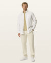 SATEEN KHAKI STRAIGHT FIT in Silver Birch