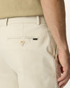 SATEEN KHAKI STRAIGHT FIT in Silver Birch