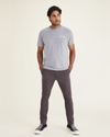 Front view of model wearing Saddle Ultimate Chinos, Skinny Fit.