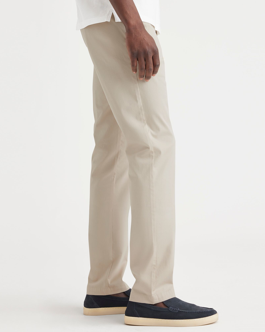 Short Chino Femme Dockers Original - Taille Slim 30, Couleur Sahara Kaki, Mélange Coton/Lin