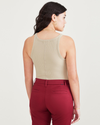 Back view of model wearing Sahara Khaki Favorite Tank, Slim Fit.