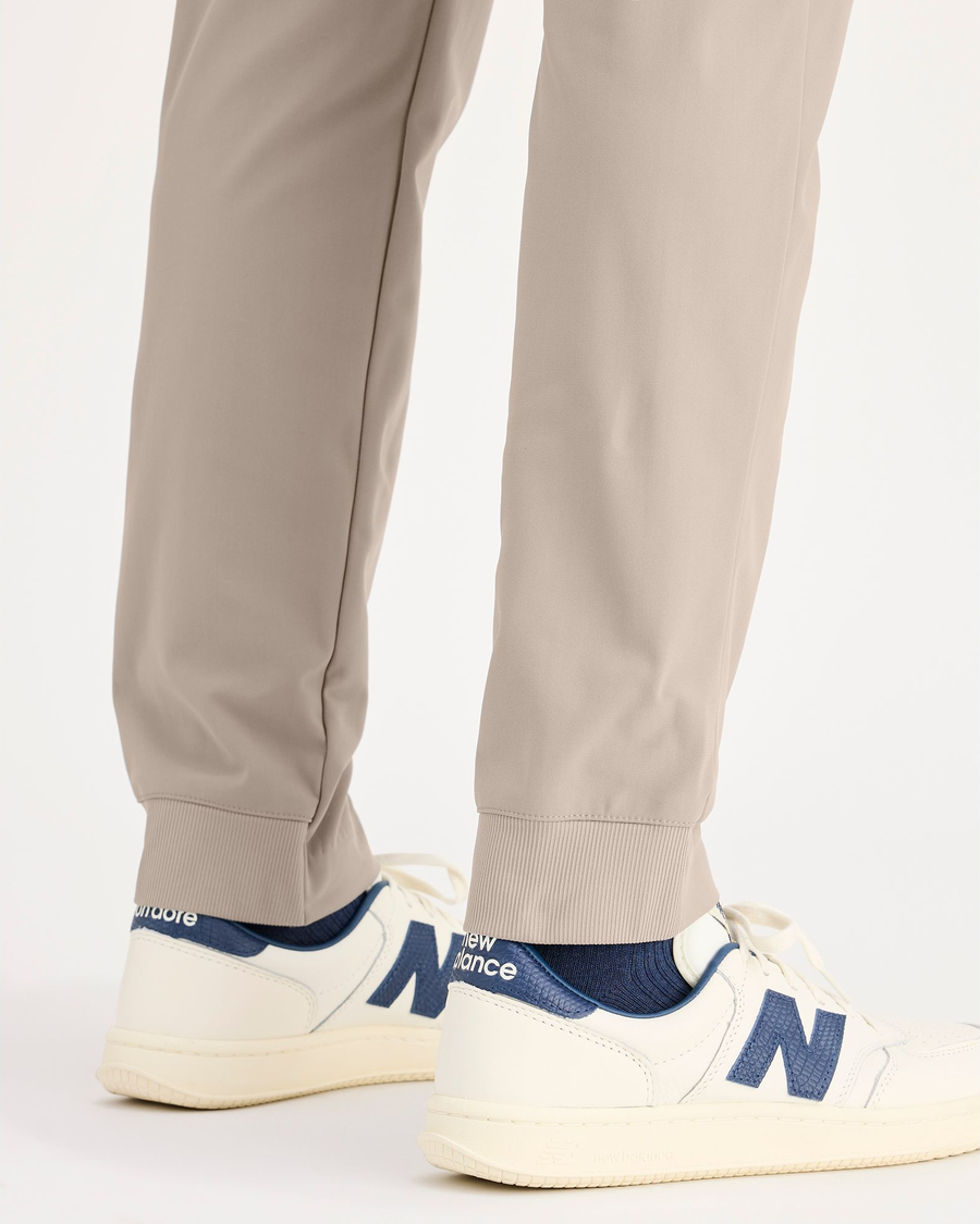 View of model wearing Sahara Khaki Go Airweave Jogger, Slim Fit.