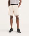 Front view of model wearing Sahara Khaki Go Airweave Short.