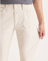 View of model wearing Sahara Khaki Go Pant, Slim Fit with Airweave.