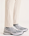 View of model wearing Sahara Khaki Go Pant, Slim Fit with Airweave.