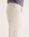 Side view of model wearing Sahara Khaki Go Pant, Slim Fit with Airweave.