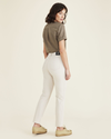 Back view of model wearing Sahara Khaki Jean Cut Pants, High Slim Fit.