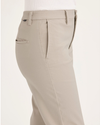 Side view of model wearing Sahara Khaki Mid-Rise Collins Trouser with Sculpt, Slim Fit.