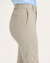 Side view of model wearing Sahara Khaki Weekend Chinos, Skinny Fit.