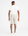 Back view of model wearing Porcelain Khaki Perfect 8