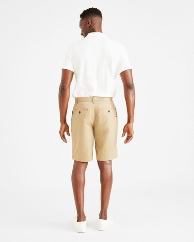 Back view of model wearing Sand Dune Perfect 8" Shorts, Classic Fit.