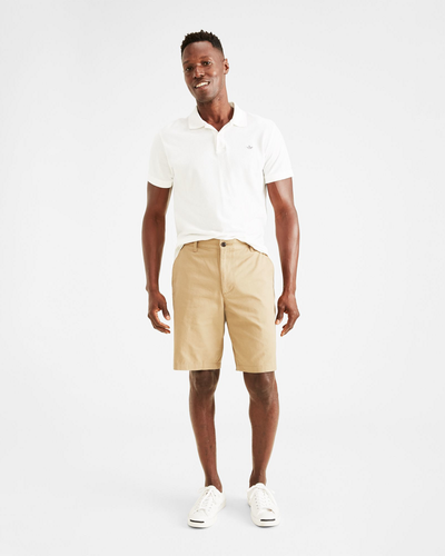 Front view of model wearing Sand Dune Perfect 8" Shorts, Classic Fit.