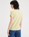 Back view of model wearing Sea Cliff Pineapple Slice V-Neck Tee Shirt, Slim Fit.