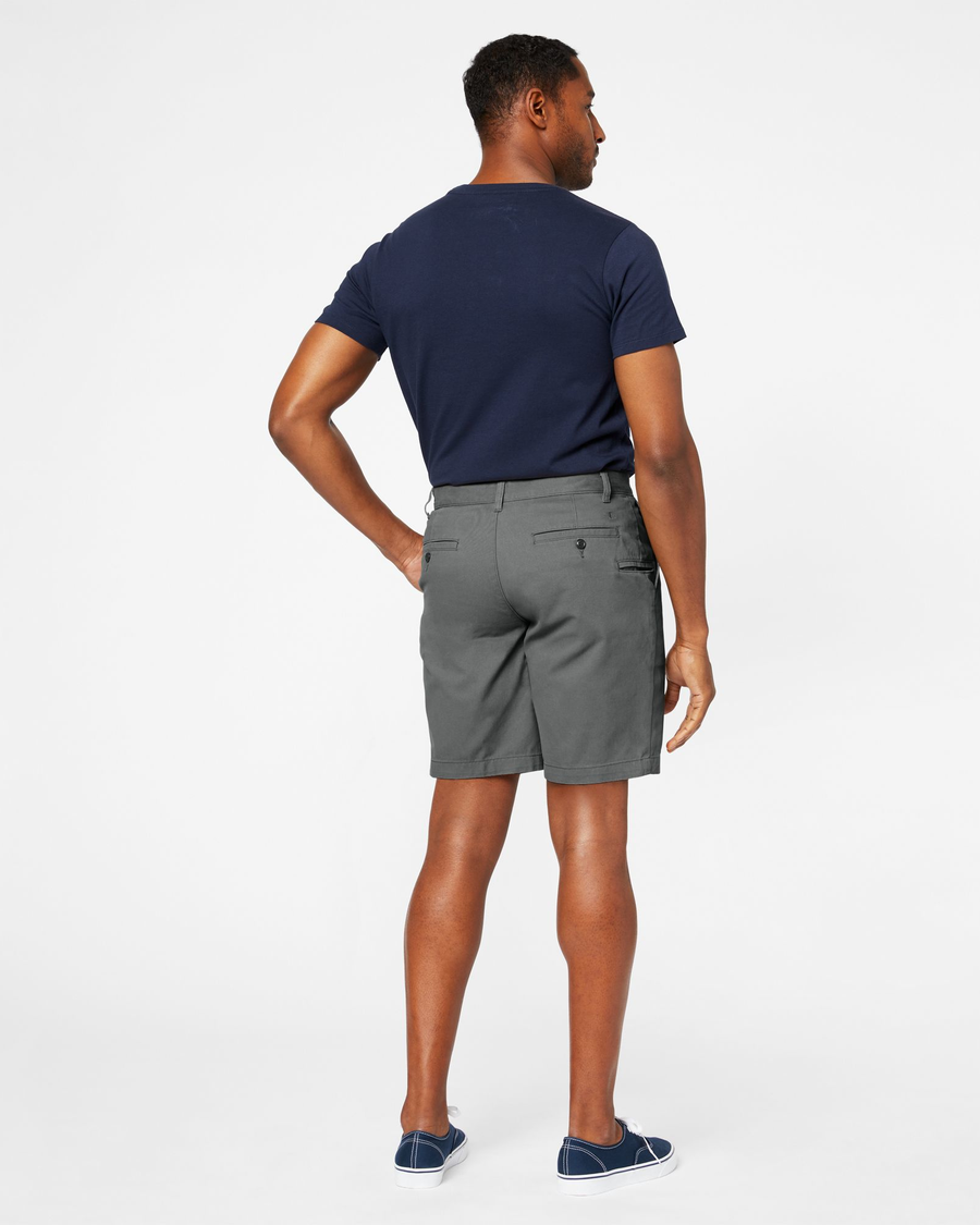 Back view of model wearing Seacliff Perfect 8" Shorts.