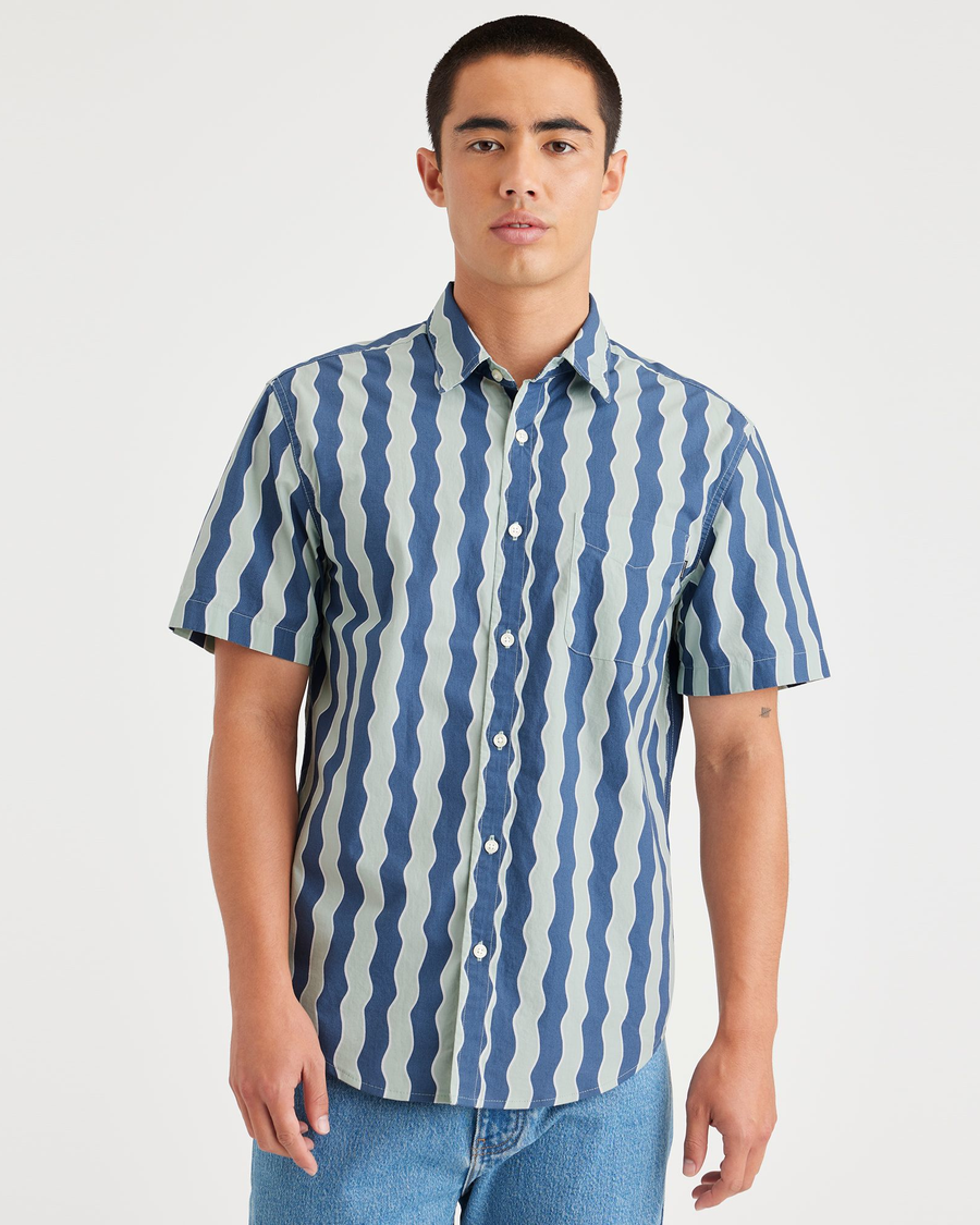 Front view of model wearing Seafarer Original Button Up, Regular Fit.