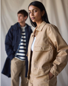 View of model wearing Seaworthy Khaki Dockers® x Transnomadica Mechanics Jacket, Regular Fit.
