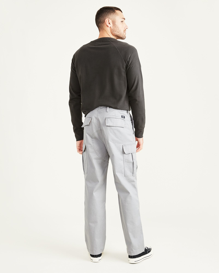 Back view of model wearing Sharkskin Cargo Pants, Relaxed Fit.