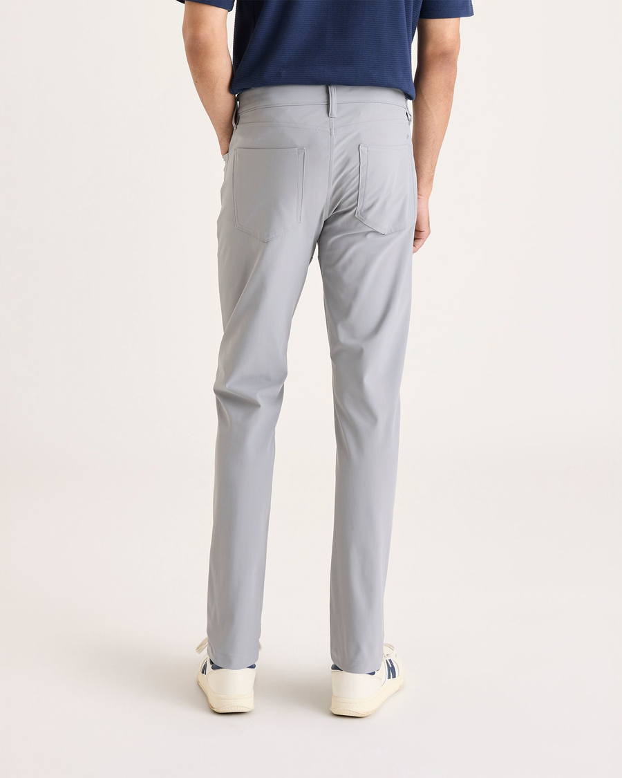 Back view of model wearing Sharkskin Go Airweave Chino, Slim Tapered Fit.