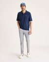 Front view of model wearing Sharkskin Go Airweave Chino, Slim Tapered Fit.