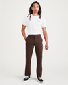 Front view of model wearing Shaved Chocolate Original Chinos, Slim Fit.