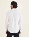 Back view of model wearing Silver Sage Original Button Up, Slim Fit.