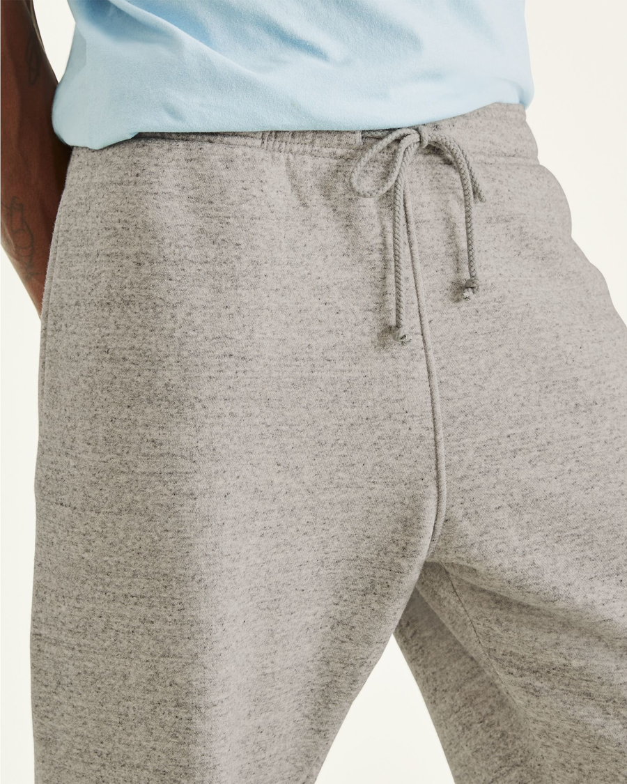 View of model wearing Smokestack Heather Sport Sweatpants, Straight Fit.