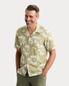 View of model wearing Solros Camp Collar Shirt, Regular Fit.