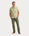 View of model wearing Solros Camp Collar Shirt, Regular Fit.