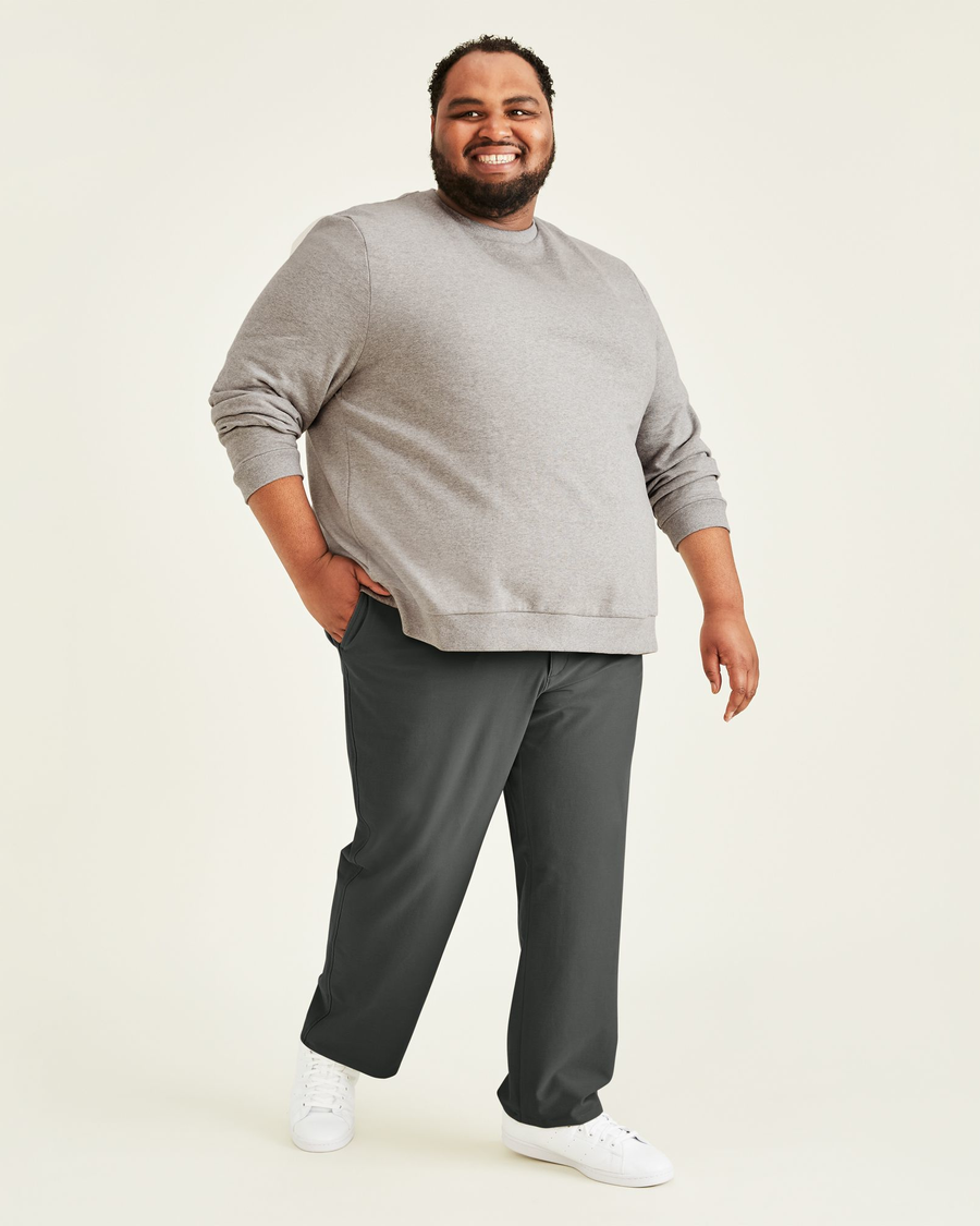 Front view of model wearing Steelhead Comfort Knit Chinos, Straight Fit ...