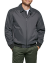 Front view of model wearing Steelhead Microtwill Relaxed Laydown Collar Bomber.