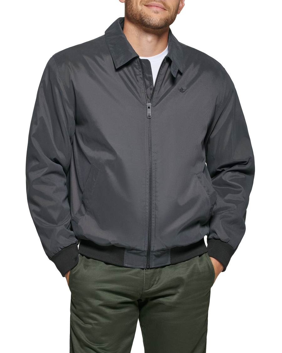 Front view of model wearing Steelhead Microtwill Relaxed Laydown Collar ...