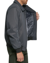 Side view of model wearing Steelhead Microtwill Relaxed Laydown Collar Bomber.