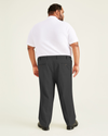Back view of model wearing Steelhead Signature Khakis, Pleated, Classic Fit (Big and Tall).