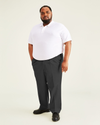 Front view of model wearing Steelhead Signature Khakis, Pleated, Classic Fit (Big and Tall).