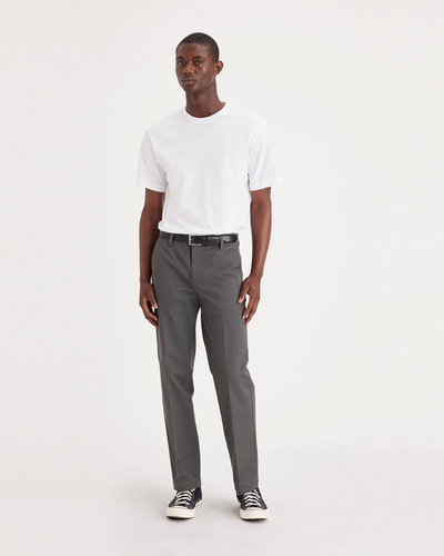 Front view of model wearing Storm Workday Khakis, Straight Fit.