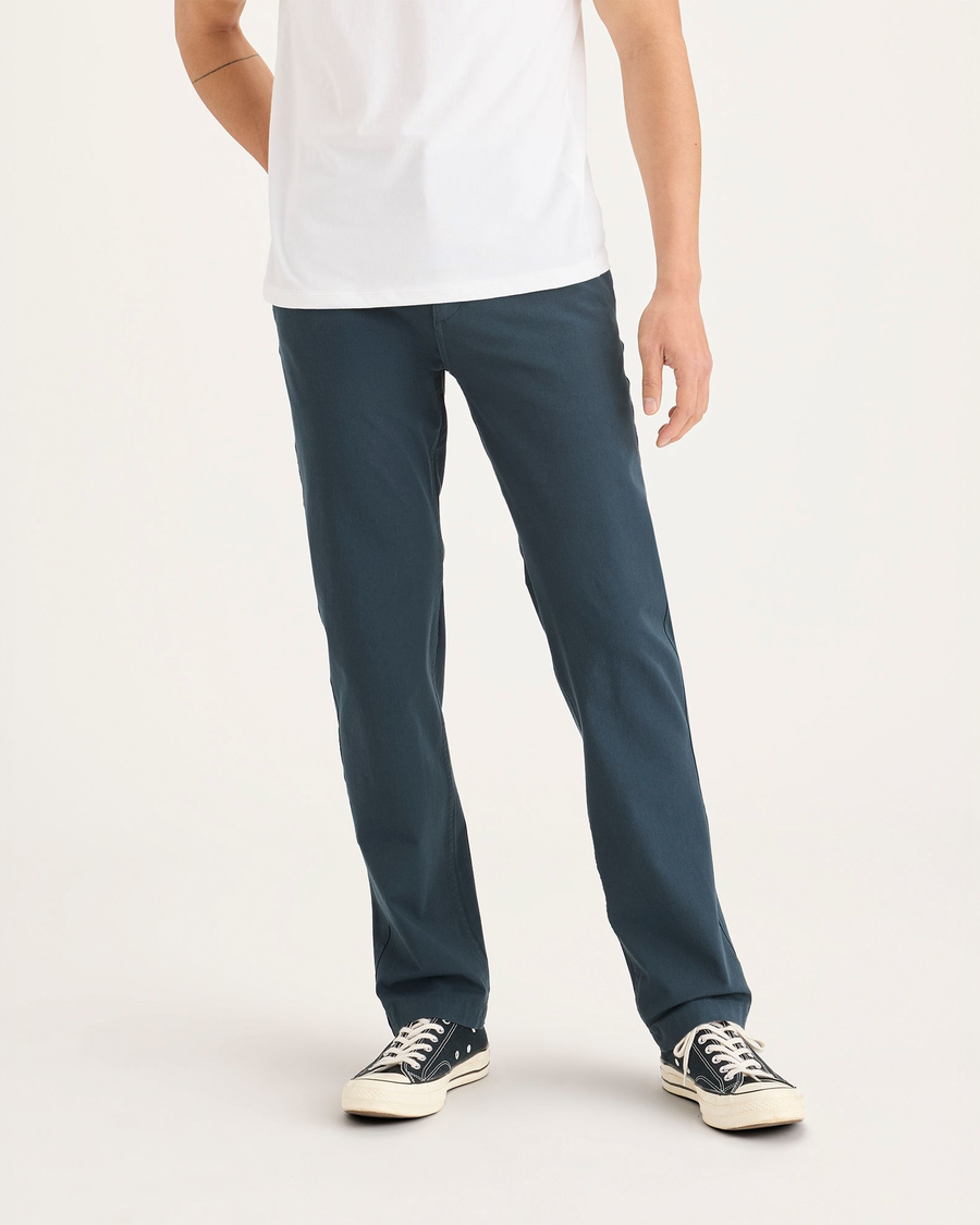 Front view of model wearing Stratified Sea Alpha Chino, Slim Fit.