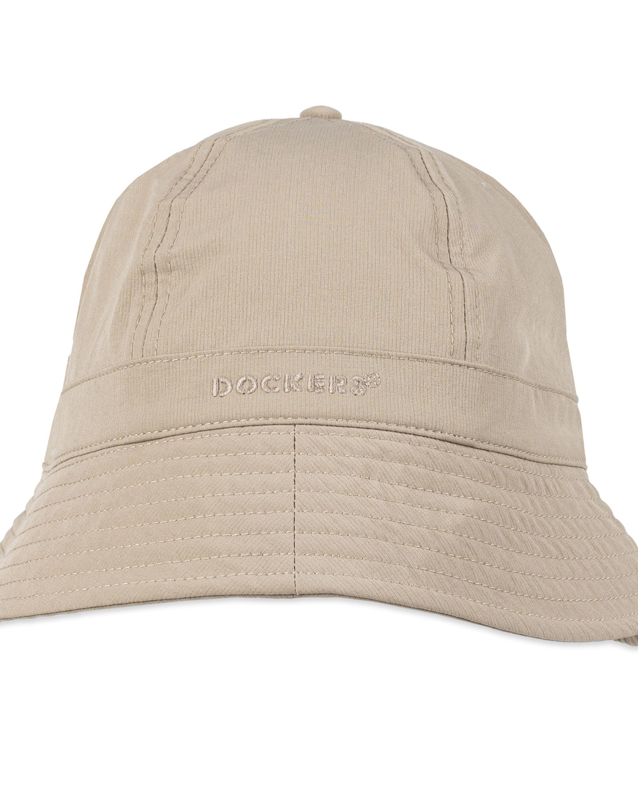 Front view of  Tan Bucket Hat.