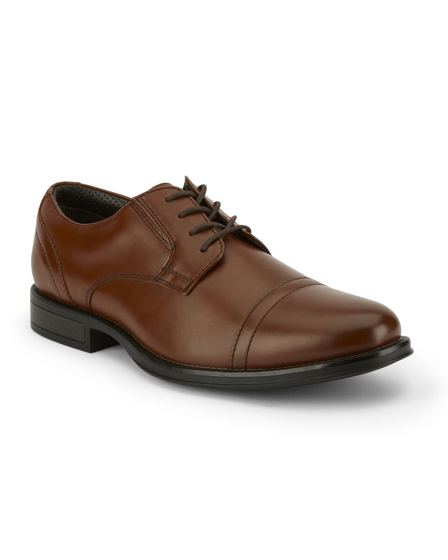 Front view of  Tan Garfield Dress Shoes.