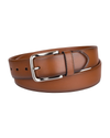Front view of  Tan Stretch Tab Belt.