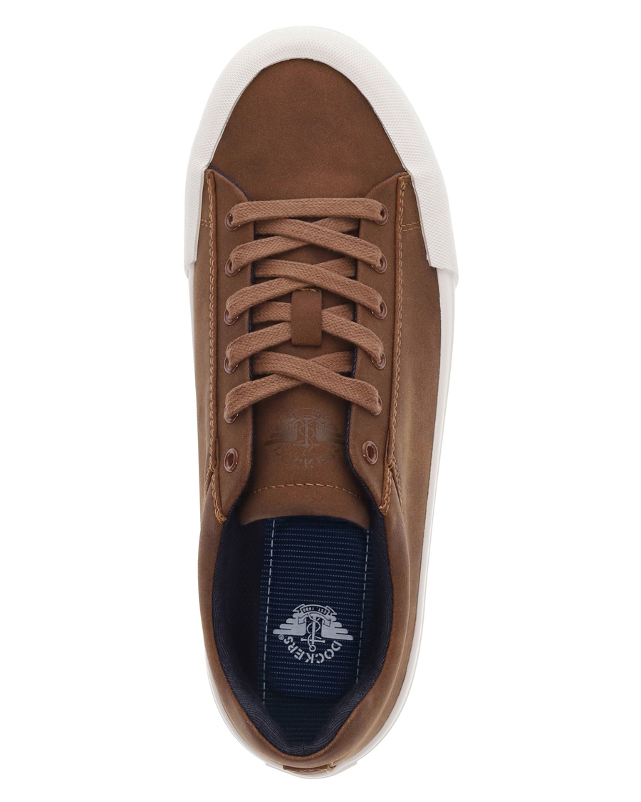 View of  Tan Synthetic Suede Frisco Sneakers.