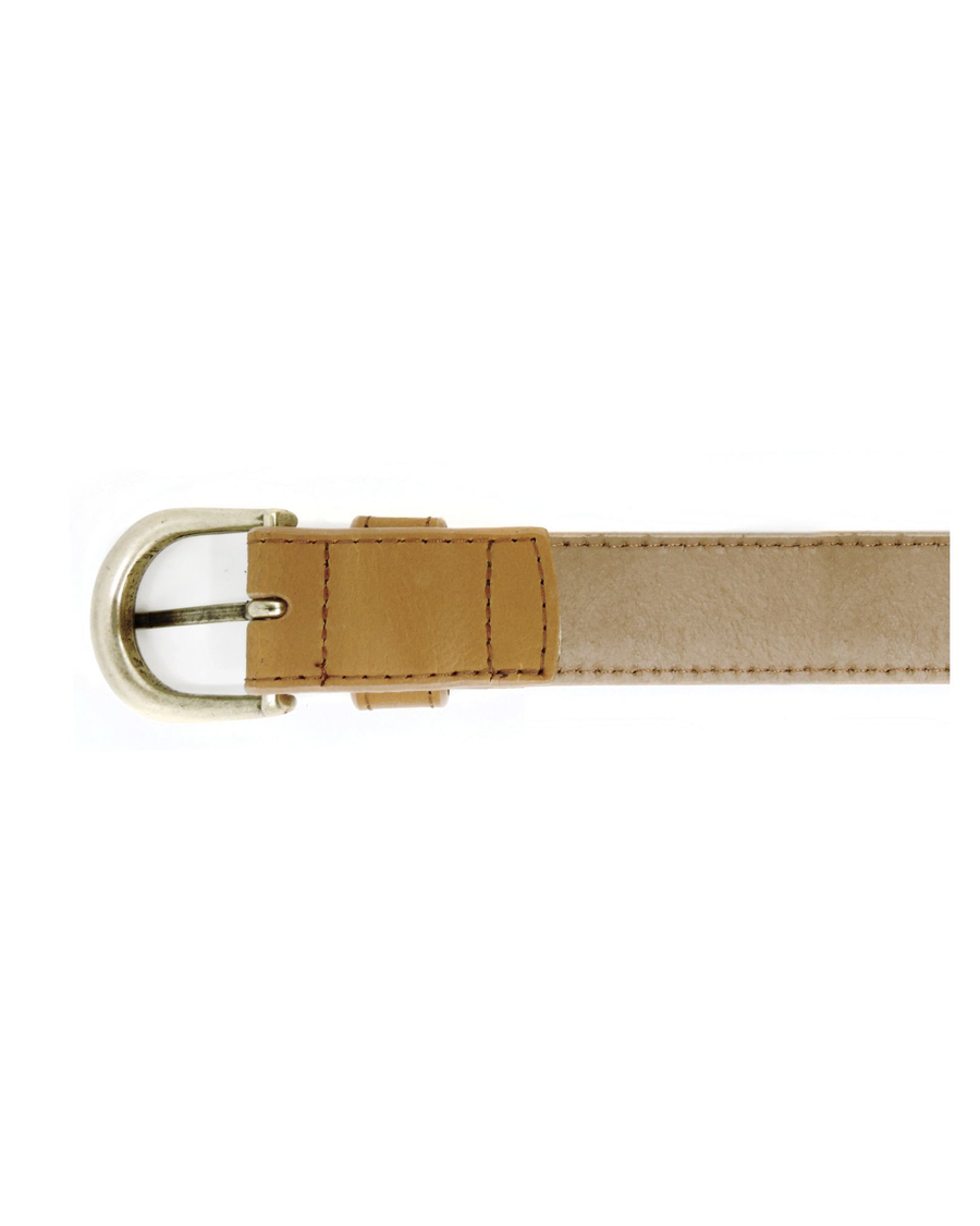 Back view of  Taupe Refined Classic Belt.