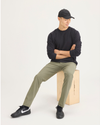 View of model wearing Tea Leaf Go Airweave 5-Pocket, Slim Tapered Fit.