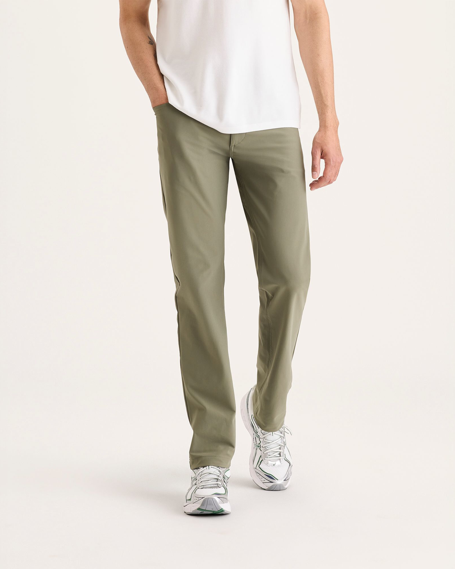 Front view of model wearing Tea Leaf Go Airweave 5-Pocket, Straight Fit.