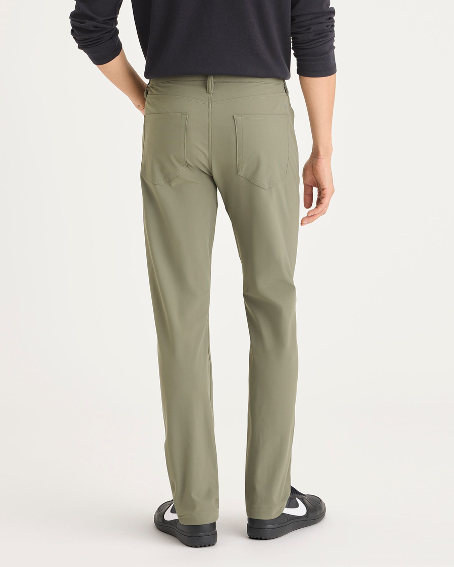 Back view of model wearing Tea Leaf Go Airweave Chino, Slim Tapered Fit.