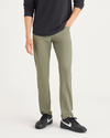 Front view of model wearing Tea Leaf Go Airweave Chino, Slim Tapered Fit.