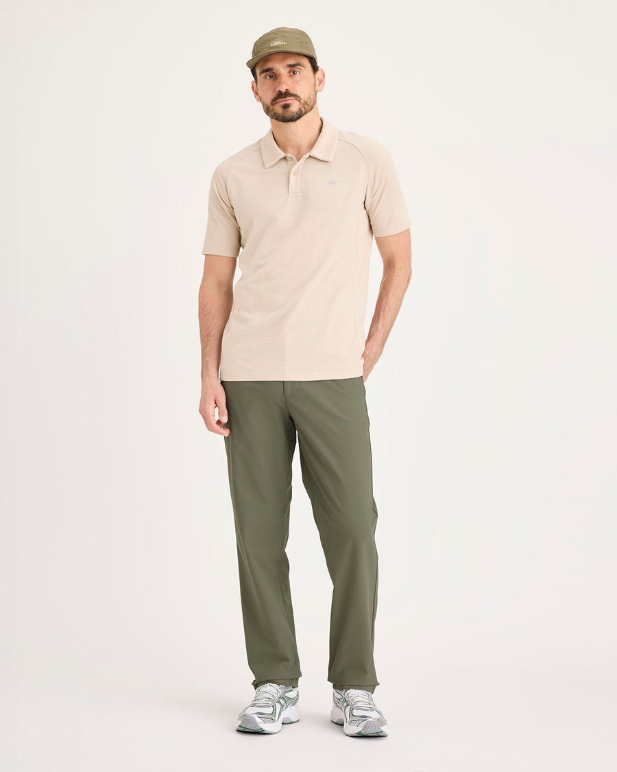 Front view of model wearing Tea Leaf Go Airweave Chino, Straight Fit.